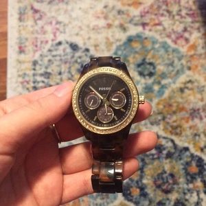 Tortoise shell Fossil watch